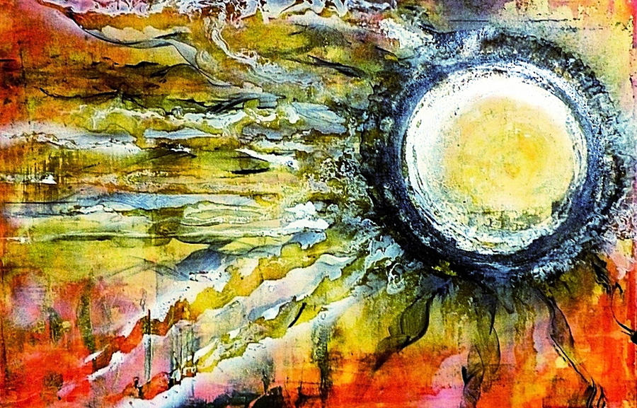 Dawn of A New Sun Painting by REA Gallery