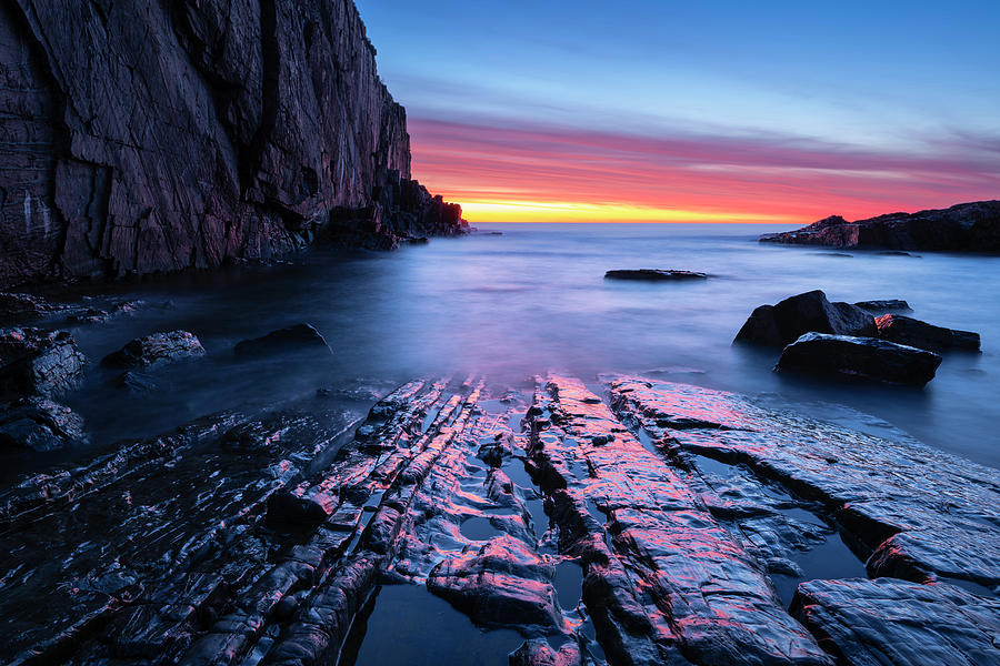 Nature Photograph - Dawn On The Rocks by Michael Blanchette Photography