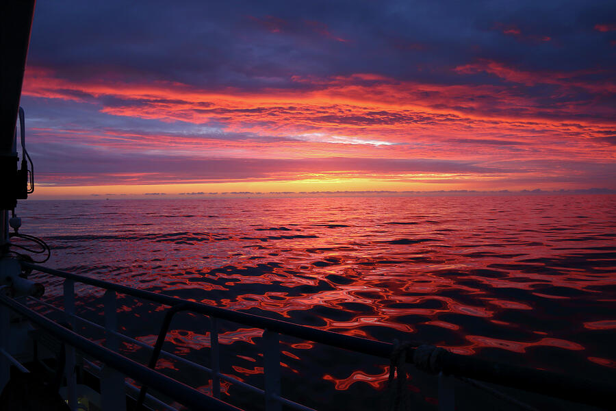Dawn Over The North Sea, Seen From Trawler, June Photograph by Philip Stephen / Naturepl.com Dawn Over The North Sea, Seen From Trawler, June Photograph by Philip Stephen / Naturepl.com