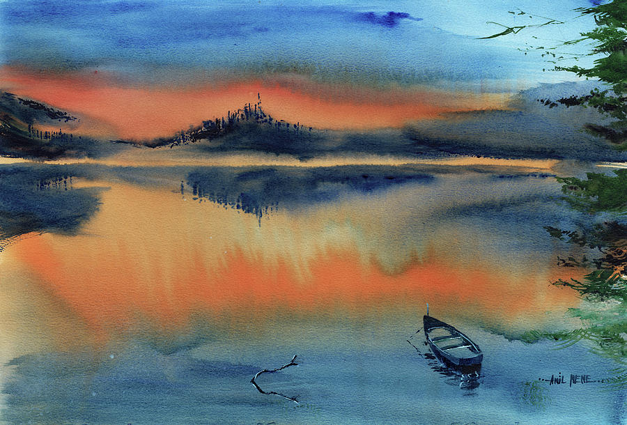 Dawn to Dusk Painting by Anil Nene