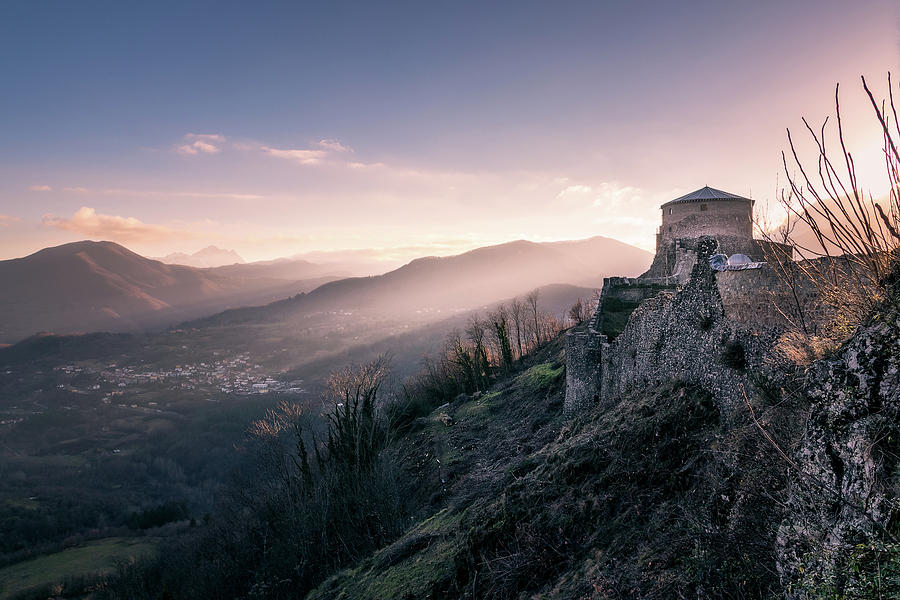 Dawning fortress - the famous Fortress of Verrcuole in Tuscany at dawn by Matteo Viviani Dawning fortress - the famous Fortress of Verrcuole in Tuscany at dawn by Matteo Viviani