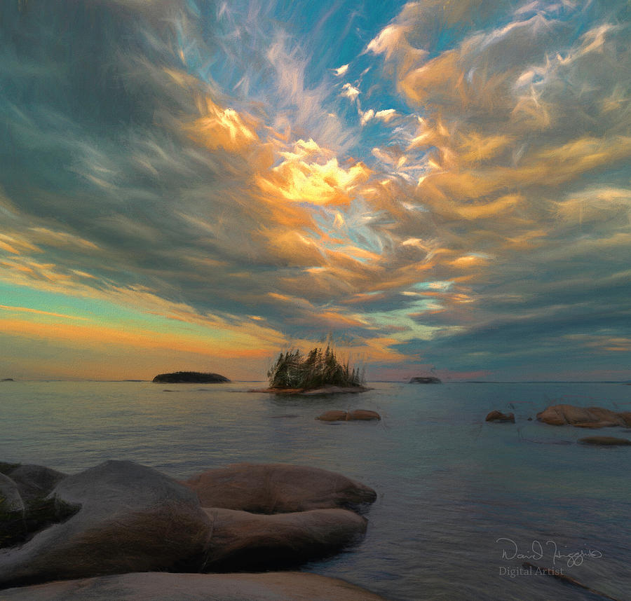 Dawn,Stonington, Maine Digital Art by Dave Higgins
