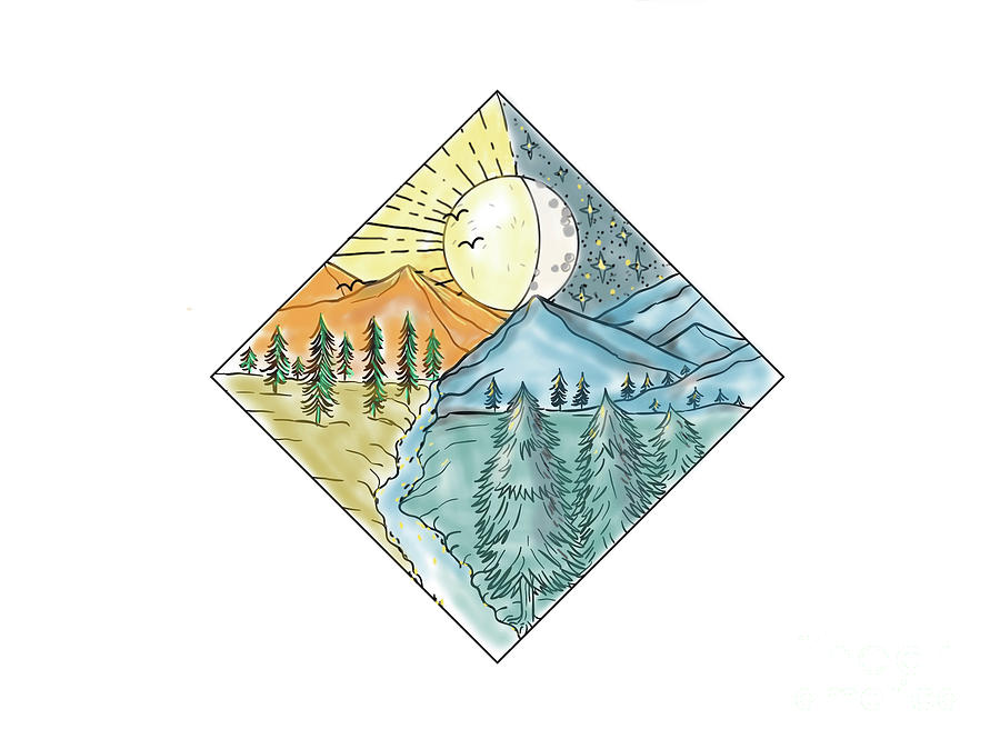 Featured image of post Mountain Drawing Color Night / You can choose up to 3 colors.