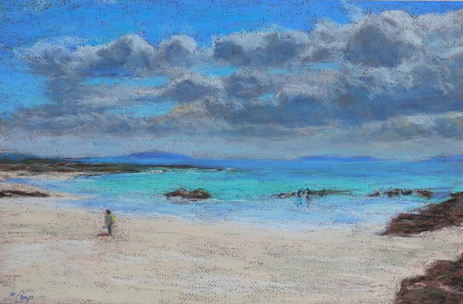 Day at Gurteen Beach Pastel by Michael Camp