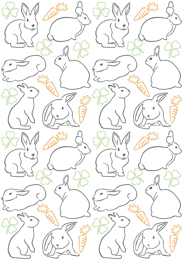 Day Bunnies Digital Art by Claire Huntley
