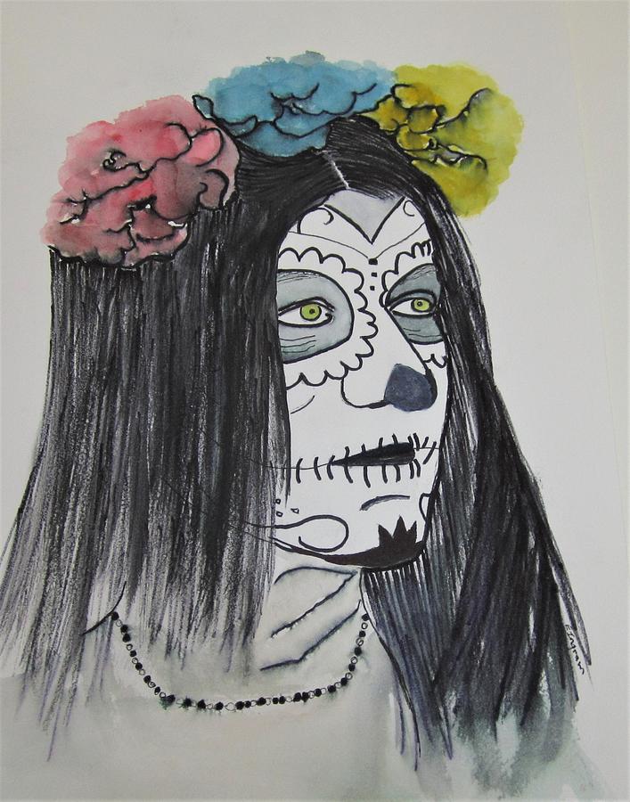 Day Of The Dead Painting - Day of the dead by Elvira Ingram
