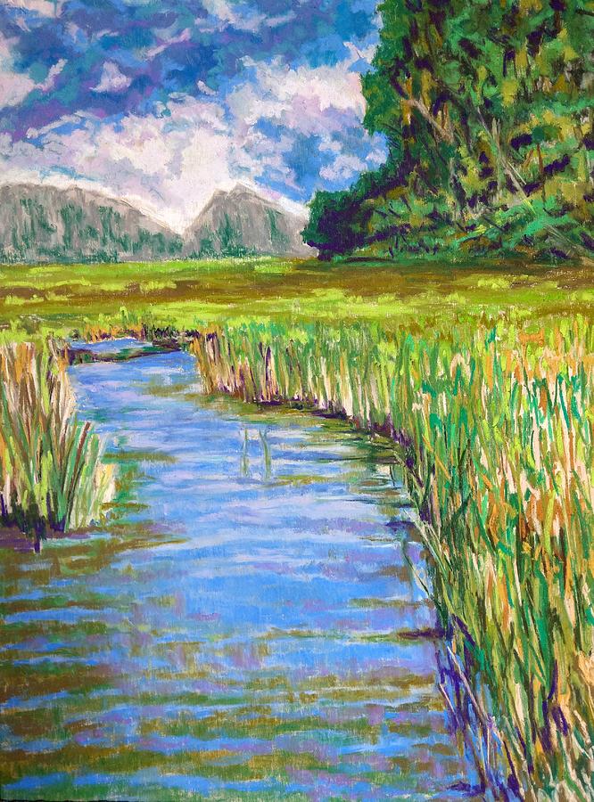 Landscape Painting - Day Stream by Patricia Bonnette