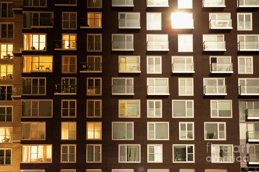 Day To Night Image Of An Apartment Block Photograph by Conceptual Images/science Photo Library