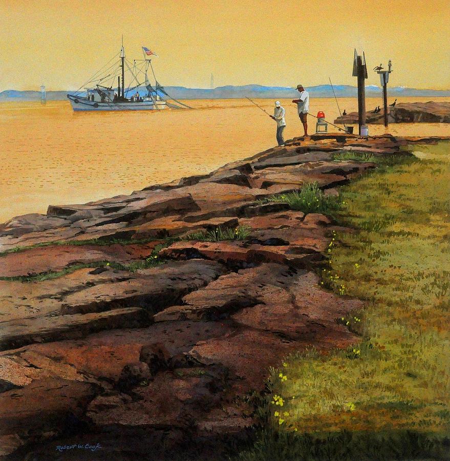 Daybreak Pass Painting by Robert W Cook