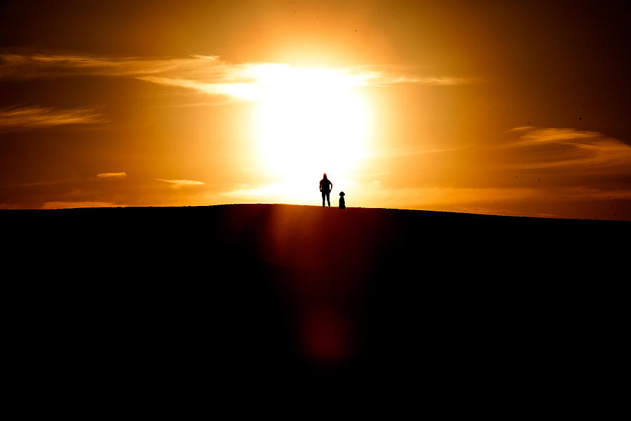 Landscape Photograph - Day\s End With Best Friend by Jon W Wallach