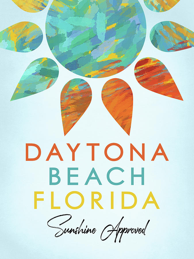 Daytona Beach Digital Art - Daytona Beach Florida Sunshine by Flo Karp