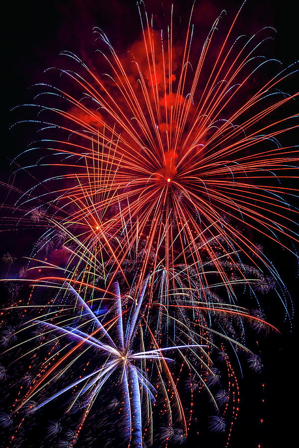 Dazzling Bright Fireworks Photograph by Garry Gay