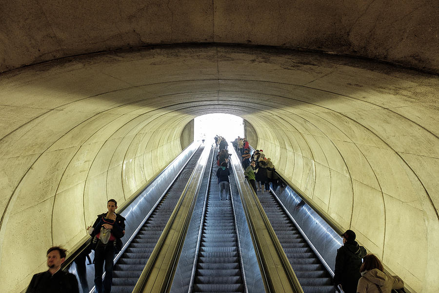 DC Metro Escalator Photograph by Doug Ash