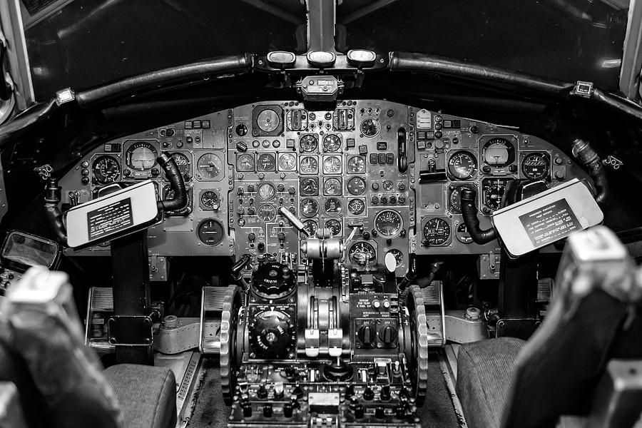 DC9 Cockpit Photograph by Chris Smith