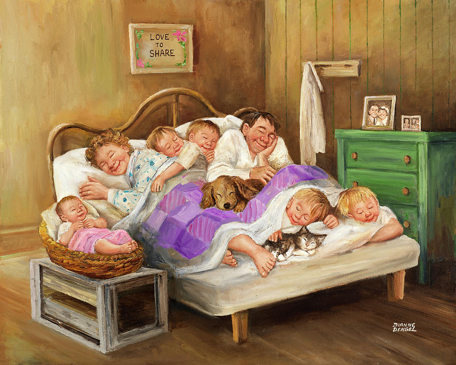 Family Painting - Dd_035 by Dianne Dengel