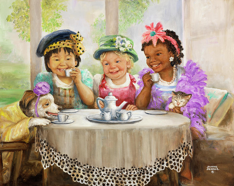 Tea Time Painting - Dd_036 by Dianne Dengel