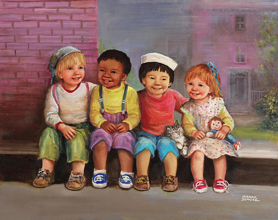 Multi Racial Painting - Dd_046 by Dianne Dengel