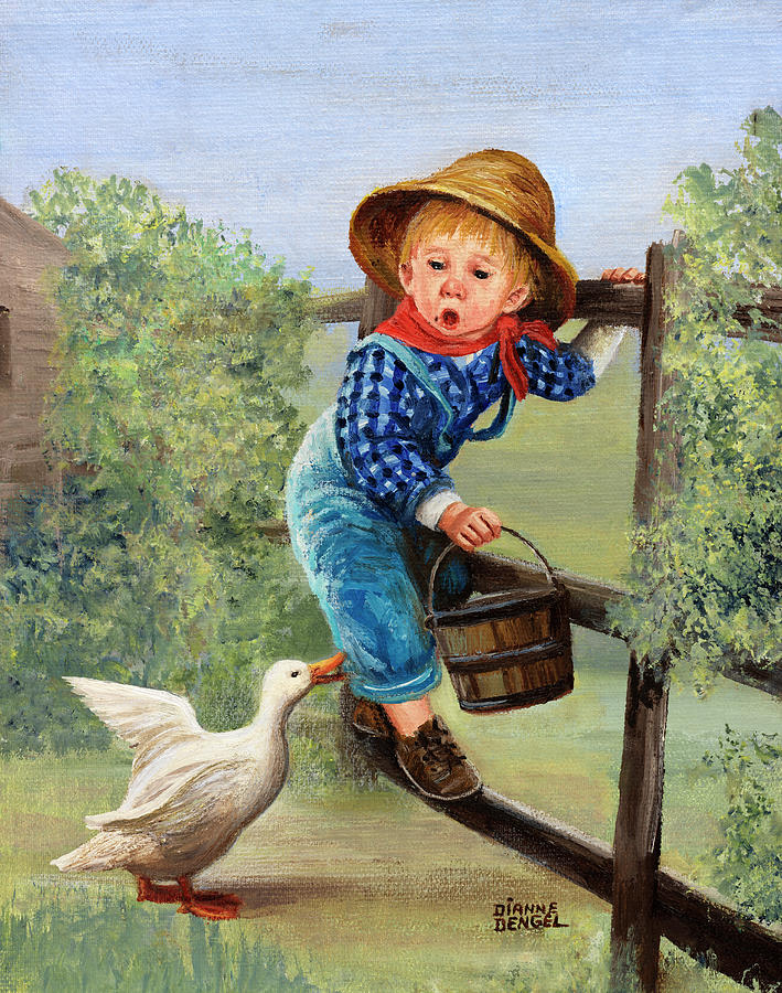 Goose Painting - Dd_049 by Dianne Dengel