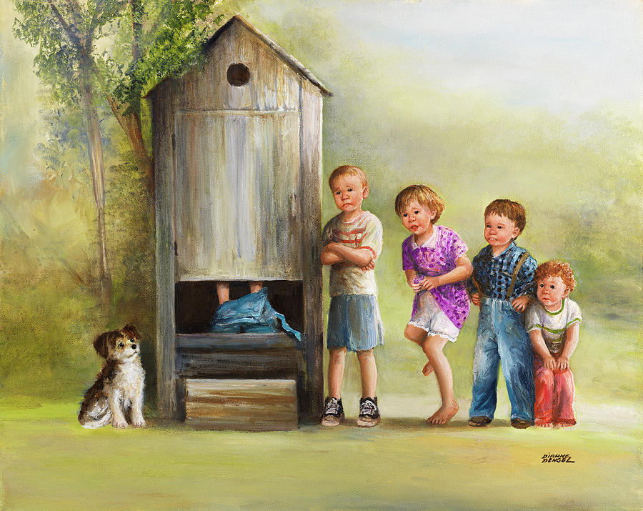 Outhouse Painting - Dd_059 by Dianne Dengel