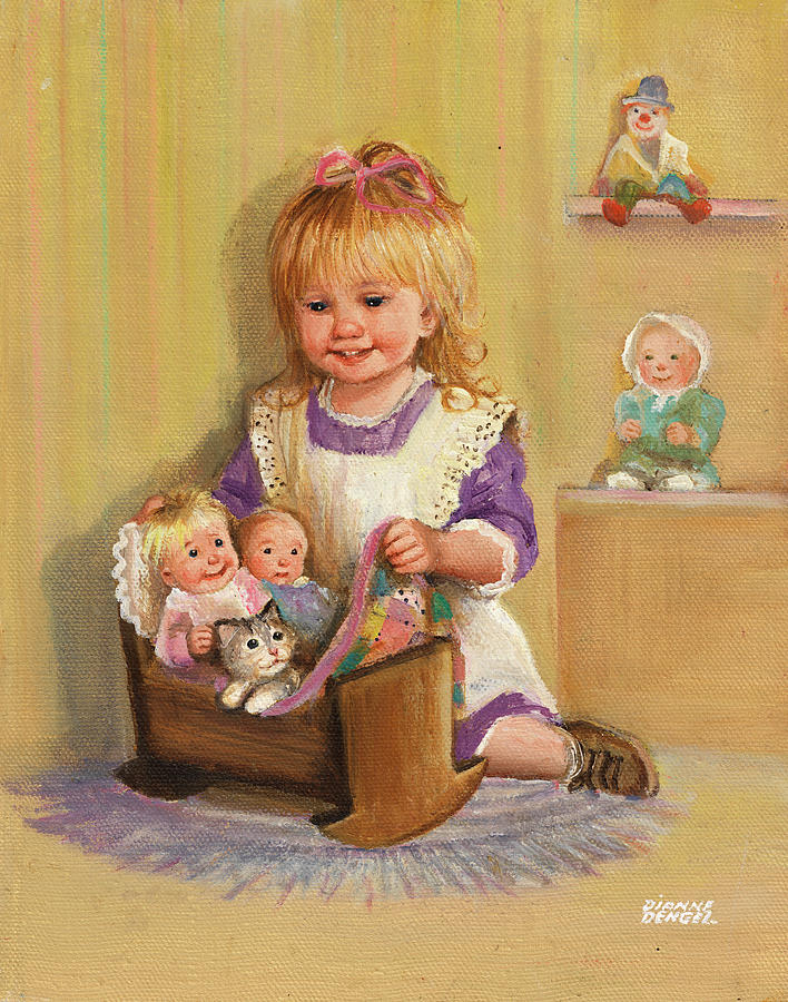 Doll Painting - Dd_117 by Dianne Dengel