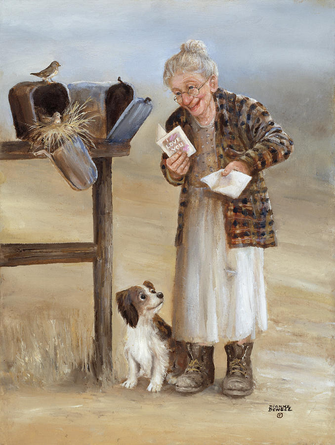 Old Woman Painting - Dd_144 by Dianne Dengel