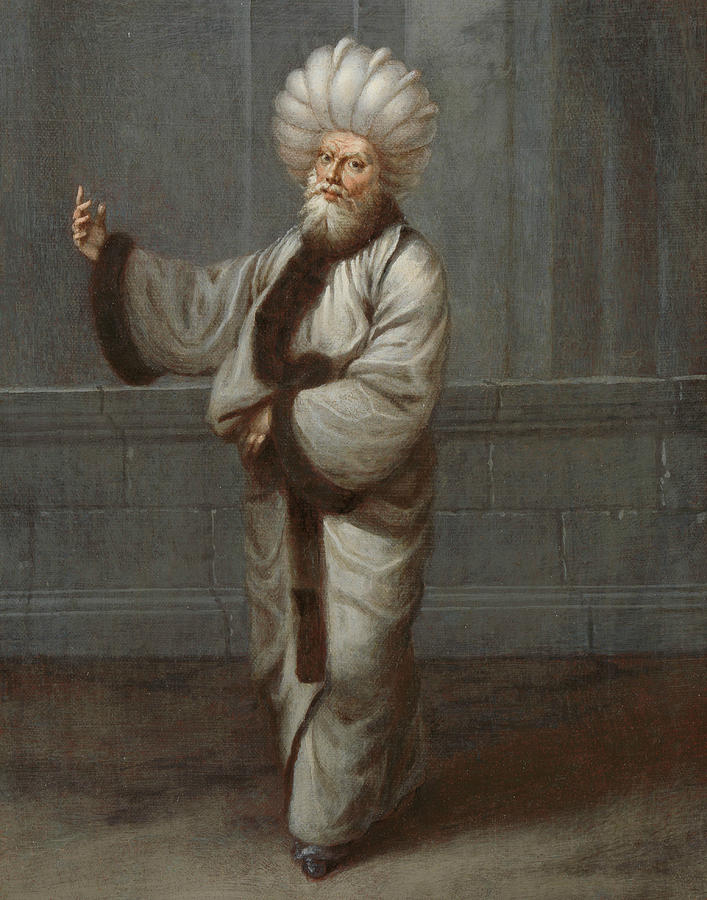 De kazasker, rechter Painting by Jean Baptiste Vanmour