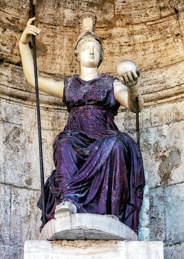 Dea Roma at the Piazza del Campidoglio in Rome Photograph by John ...