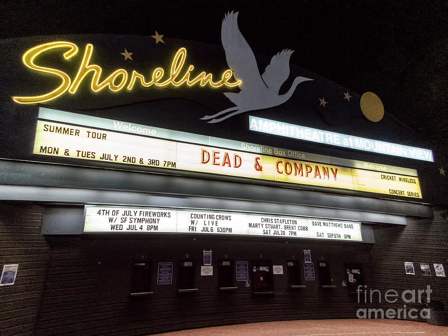 Dead and Company at Shoreline Amphitheatre Marquee Photograph by David Oppenheimer
