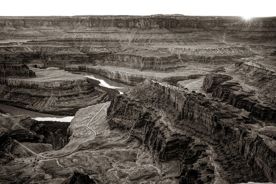 Canyonlands National Park Photograph - Dead Horse Point State Park Sepia Landscape by Gregory Ballos