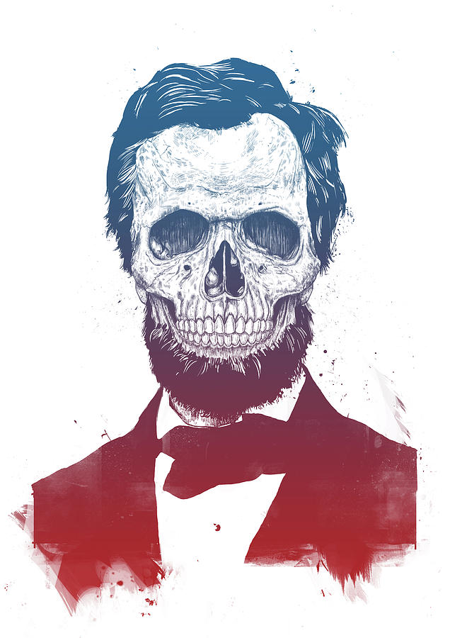 Abraham Lincoln Drawing - Dead Lincoln by Balazs Solti