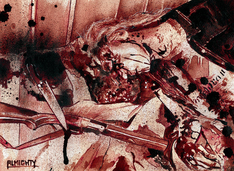 DEAD / MAYHEM dry blood Painting by Ryan Almighty