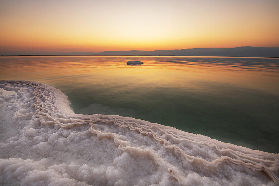 Sunset Photograph - Dead Sea by Dov Amar