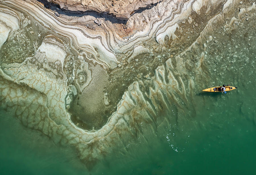 Dead Sea Kayaker Photograph by Ido Meirovich