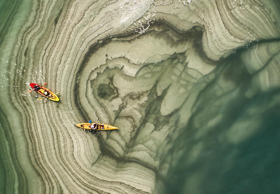 Boat Photograph - Dead Sea Kayaking Trip by Ido Meirovich