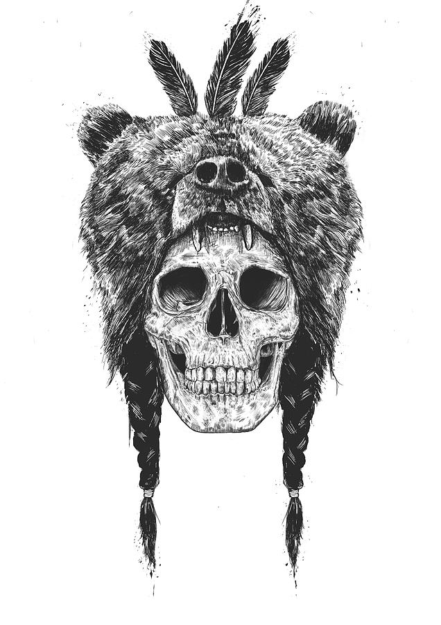 Wildlife Mixed Media - Dead shaman by Balazs Solti