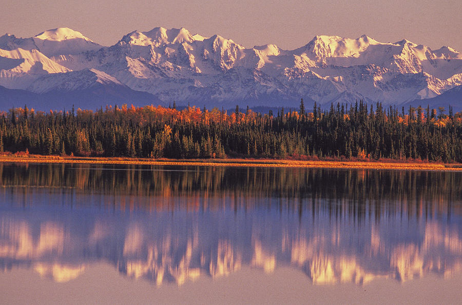 Deadman Lake & Mountains, Alaska Digital Art by Heeb Photos