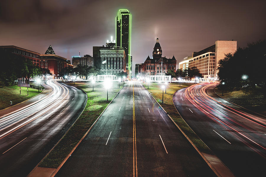 Dallas Skyline Photograph - Dealey Plaza Skyline - Dallas Texas by Gregory Ballos