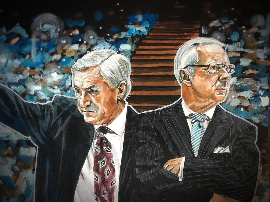 Basketball Painting - Dean and Roy by Joel Tesch