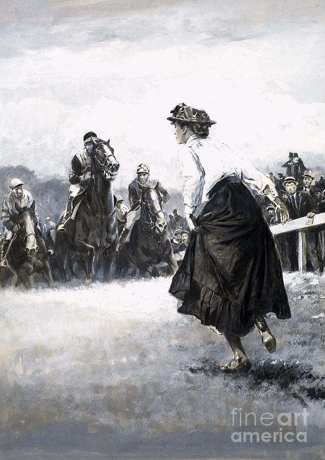 Derby Day Painting - Death At The Derby by Neville Dear