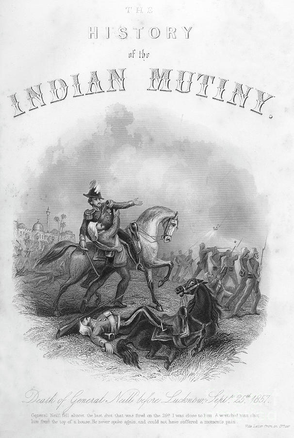 Death Of General Neill Before Lucknow Drawing by Print Collector