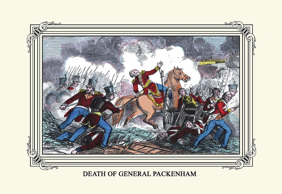 Death of General Packenham Painting by William Croome