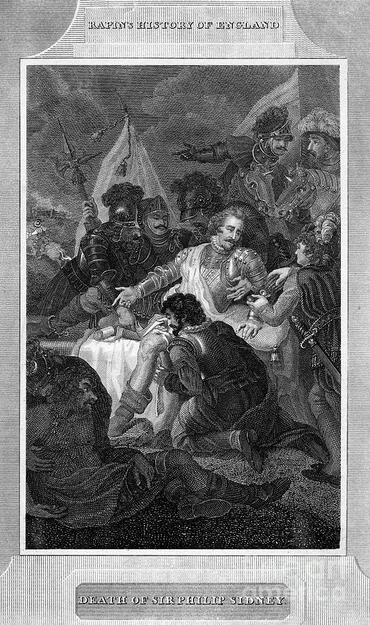 Death Of Sir Philip Sydney, 1586 C1815 Drawing by Print Collector