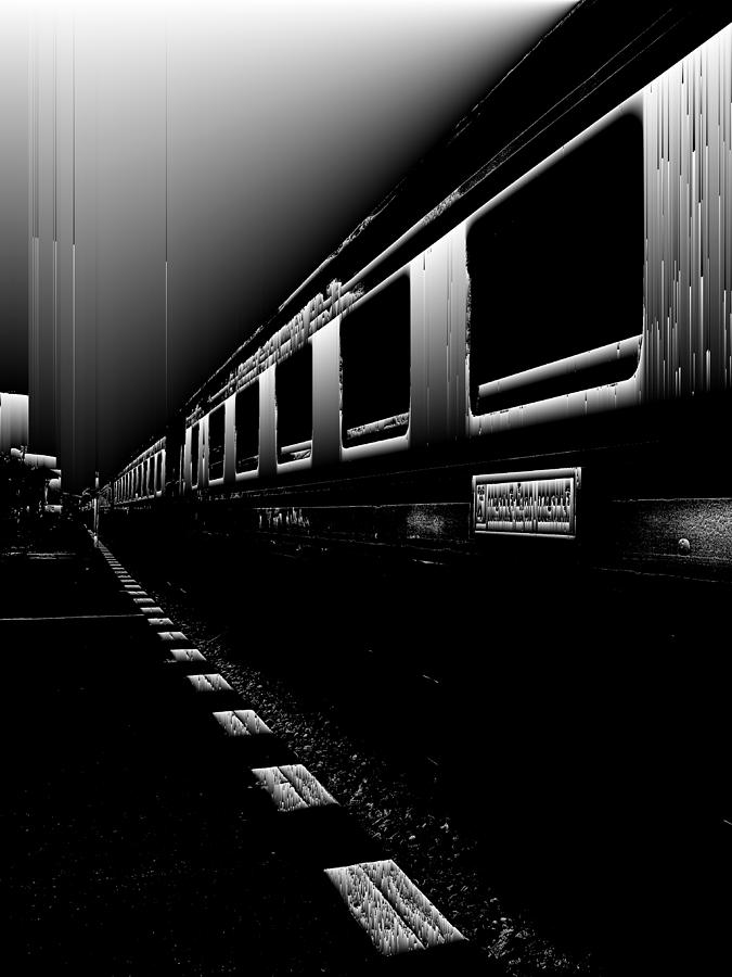 Glitch Digital Art - Death Railway by GLASSLABS by Susanne Layla Petersen Glitch Digital Art - Death Railway by GLASSLABS by Susanne Layla Petersen