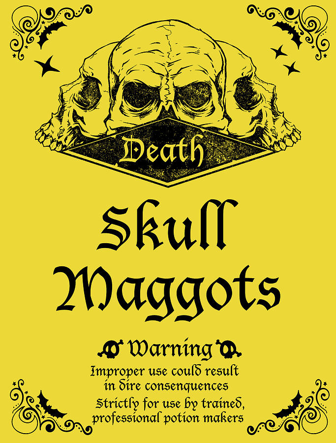 Death Skull Maggots Digital Art by Long Shot