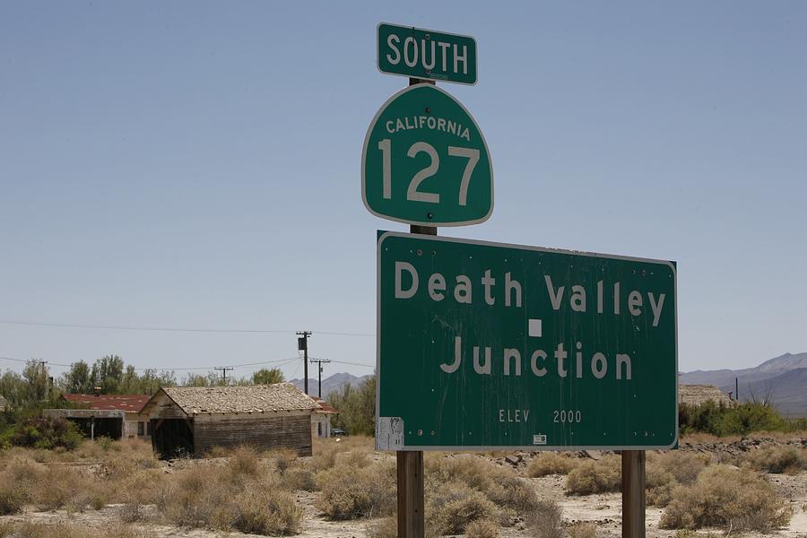 Death Valley Junction Sign Photograph by Jim Steinfeldt