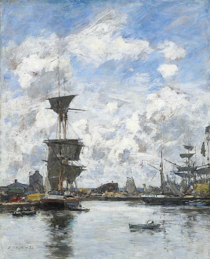 Deauville, Harbor, 1884 Painting by Eugene Boudin | Fine Art America