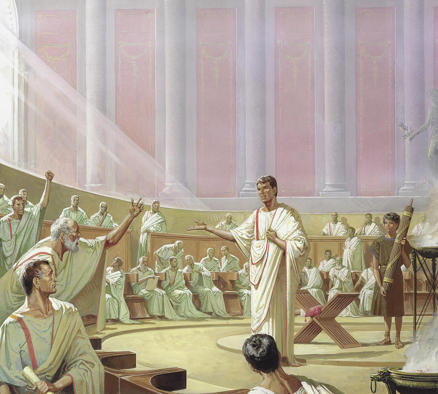 Senat rzymski Debate-in-the-early-roman-senate-severino-baraldi