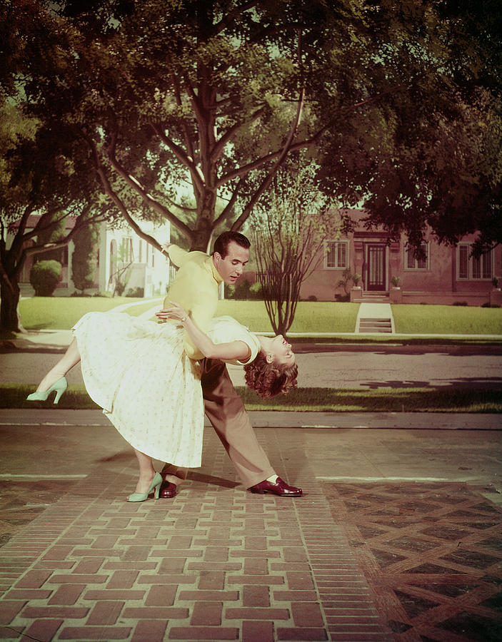 Debbie Reynolds;Ricardo Montalban Photograph by Loomis Dean