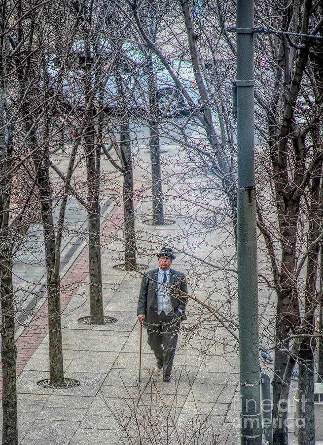 Debonair Gentleman 3 piece suit Streets of Philadelphia  Photograph by Chuck Kuhn