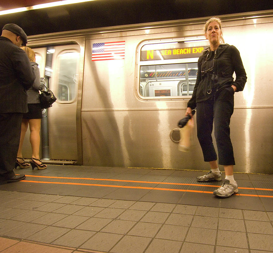 Deborah waiting for the subway train by Ron Brown Photography Deborah waiting for the subway train by Ron Brown Photography